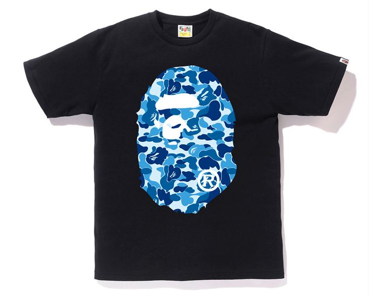 Bape black and blue camo shirt